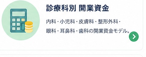 診療科別 開業資金